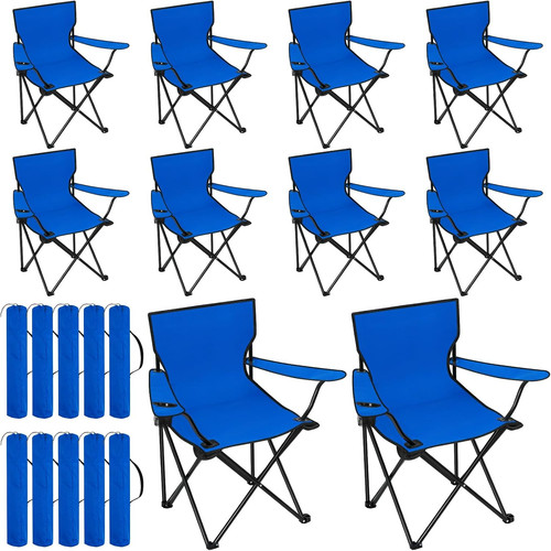 Pack folding camping chairs - 10,