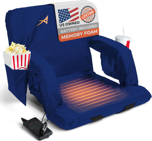 Heated bleacher seat with - bleacher,