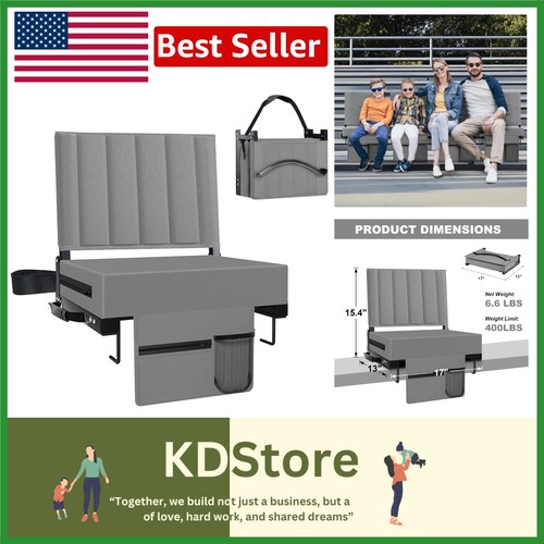 Folding bleacher seat with - seat,