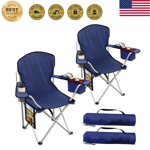 Pack folding camping chairs - 2-pack,
