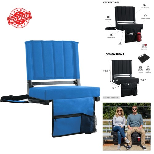 Foldable blue stadium chairs - foldable,