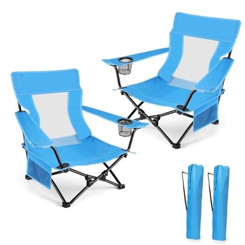 Folding beach chair set - set, of