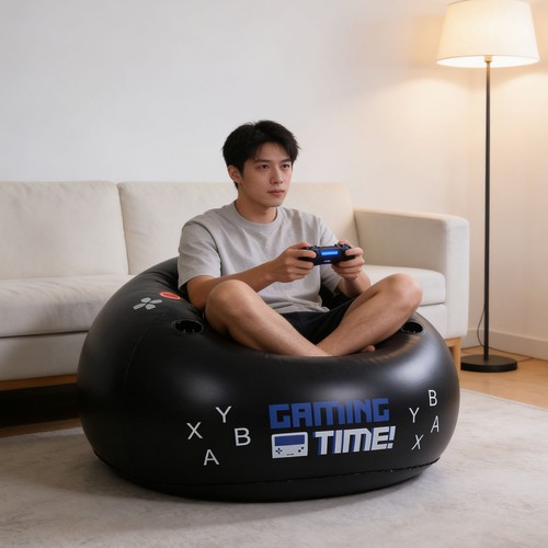 Inflatable gaming chair with - inflatable,